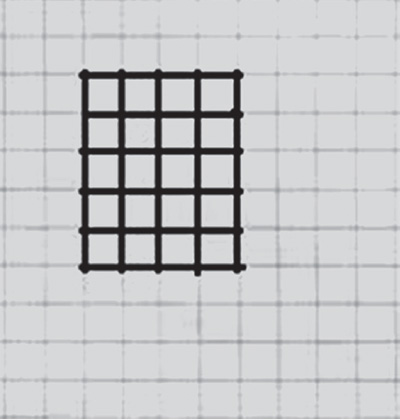 Vysotskaya, E., Lobanova, A., Yanishevskaya, M. (2021). Psychology in Russia: State of the Art, 14(4), 111-129. Figure 7. Rectangle on a grid paper, drawn to represent the mass of the Earth according to task #11