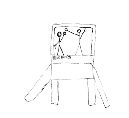 Agata’s drawing (to shoot a video of a song and show it on TV)